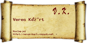 Veres Kürt névjegykártya